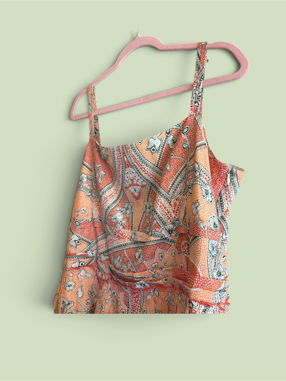 ANN TAYLOR Silk Blend Paisley Print Cami Dress | Size 16 - Picture 5 of 16